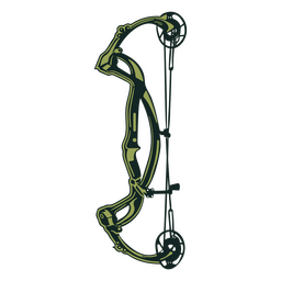 Arco de tiro con arco verde profesional Diseño PNG