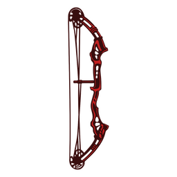 Arco de tiro con arco rojo profesional Diseño PNG
