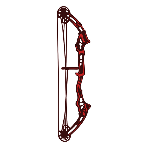Arco de tiro con arco rojo profesional Diseño PNG