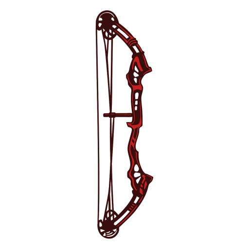 Professional red archery bow PNG Design