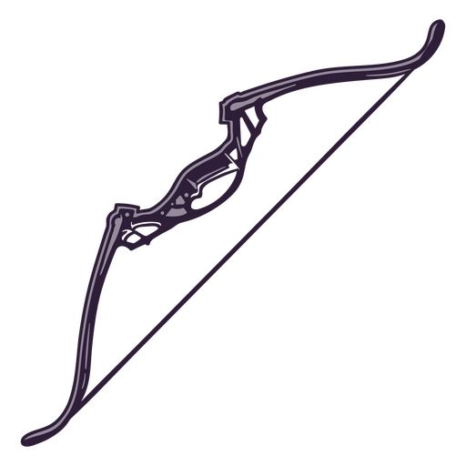 Metal archery bow PNG Design