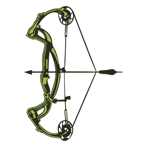 Professional metal archery bow PNG Design