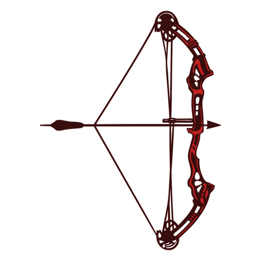 Arco compuesto de tiro con arco y flecha Diseño PNG