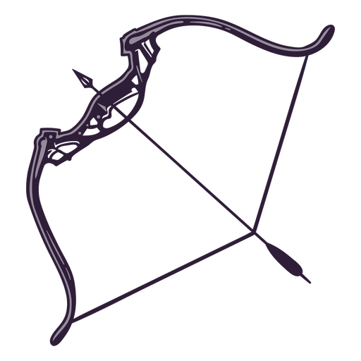 Archery compound bow with arrow PNG Design