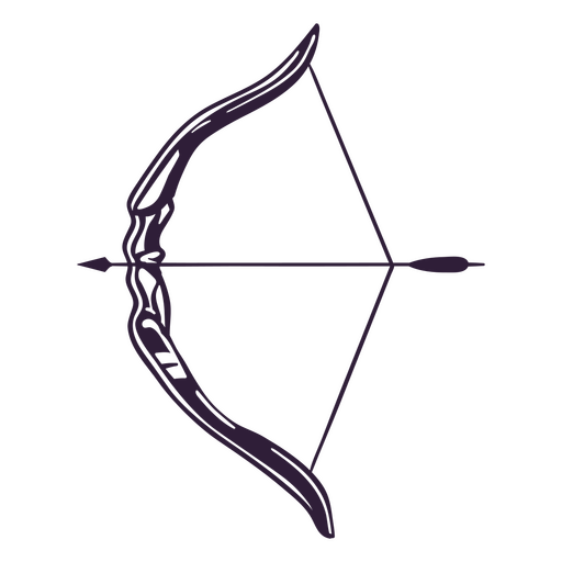 Arco e flecha de tiro com arco alto contraste Desenho PNG