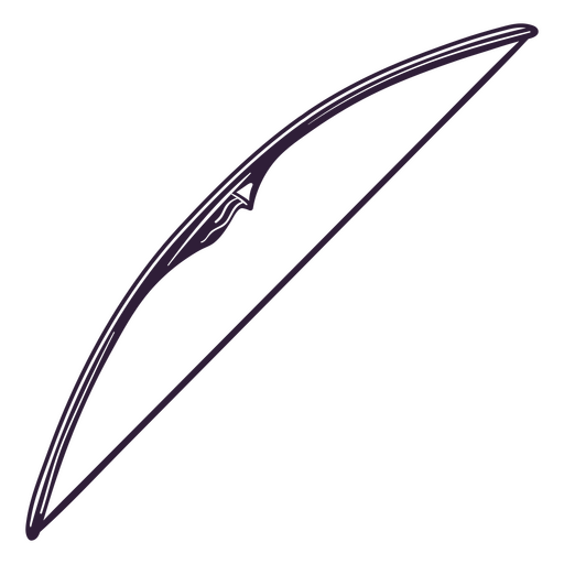 Archery equipment straight bow PNG Design