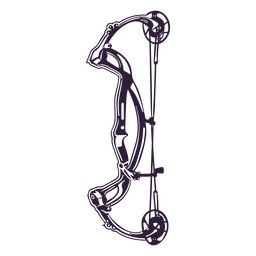 Archery compound bow pointing left PNG Design Transparent PNG