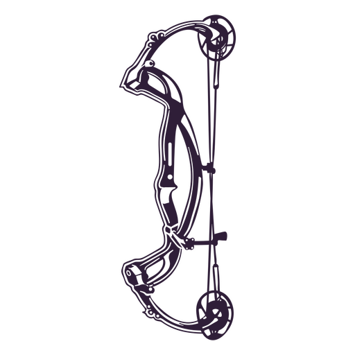 Archery compound bow pointing left PNG Design
