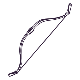 Arco de equipamento de tiro com arco preto e branco Desenho PNG