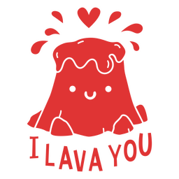Valentine's cute quote lava red Transparent PNG