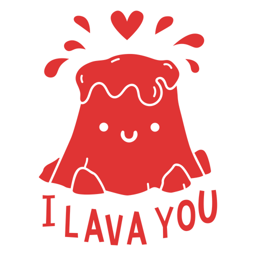 Valentine's cute quote lava red