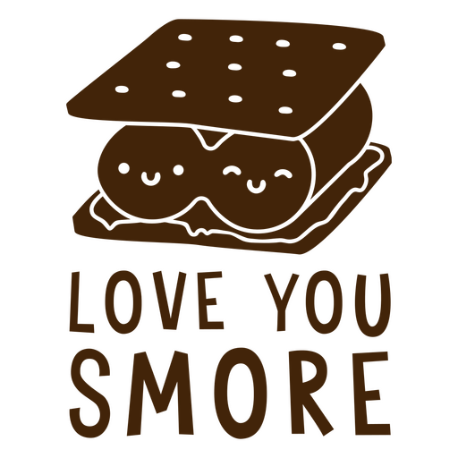 Citação fofa de dia dos namorados smore Desenho PNG