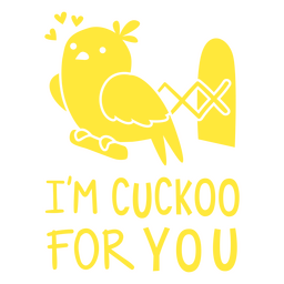 Valentinsgruß süßer Zitatkuckuck PNG-Design