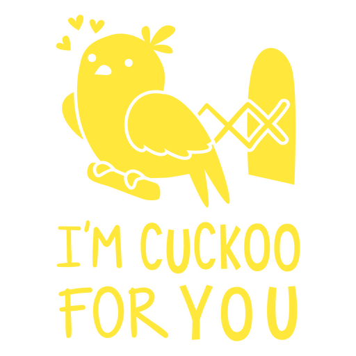 Cita linda de san valentín cuco Diseño PNG