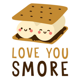 Valentines cute quote love smore PNG Design