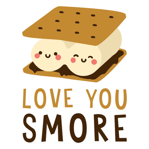 Citação fofa de dia dos namorados amor smore Desenho PNG