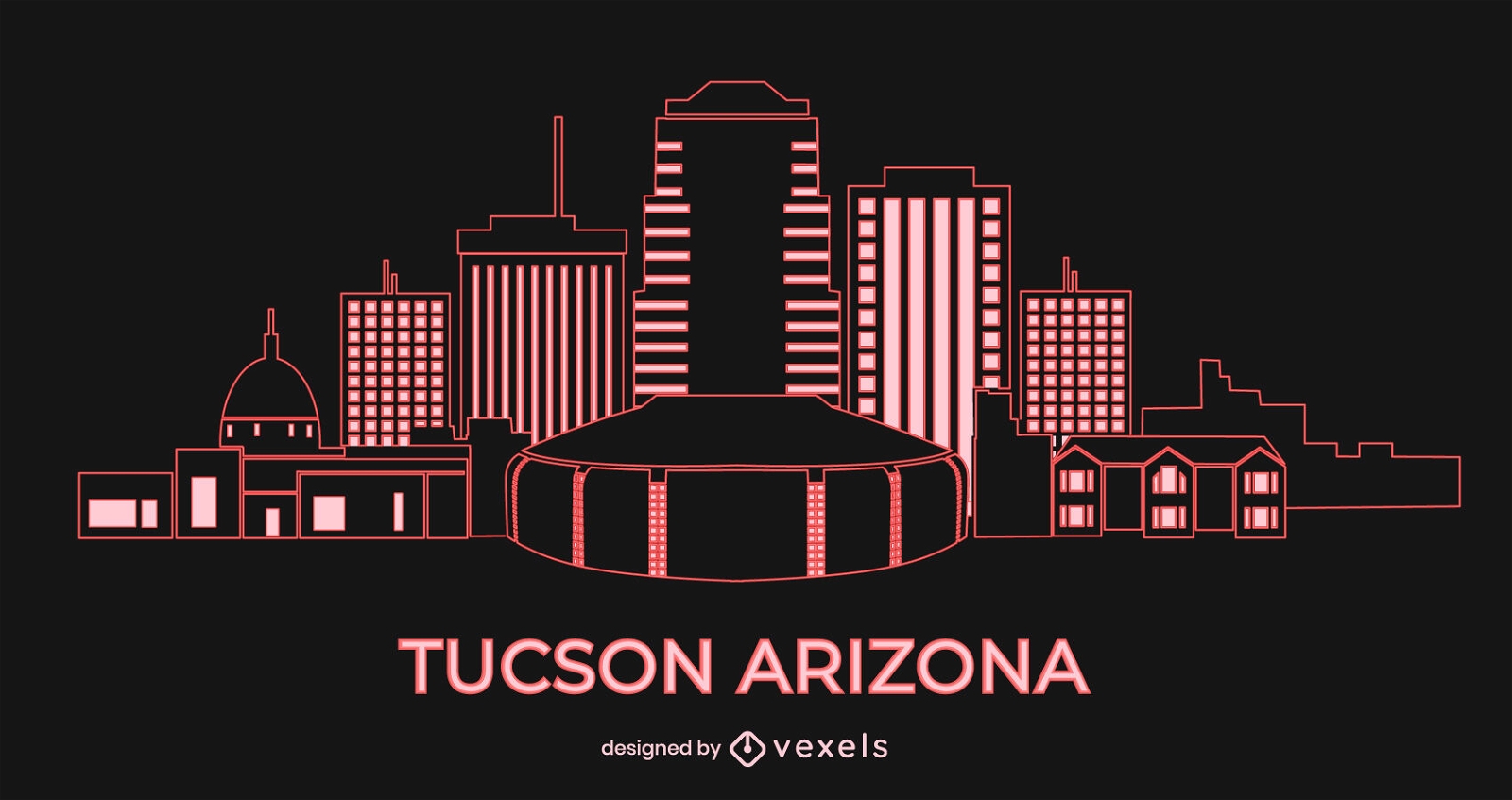 Skyline Tucson Arizona City Geb?ude Schlaganfall