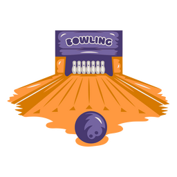 Bowling illustration pin rack PNG Design Transparent PNG