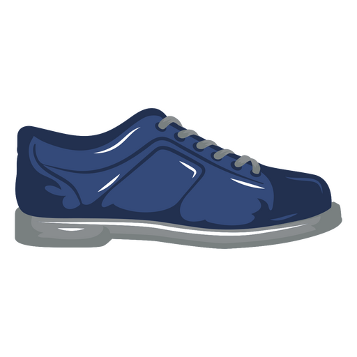 Bowling illustration blue shoe PNG Design