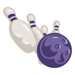 Bowling illustration spare pins