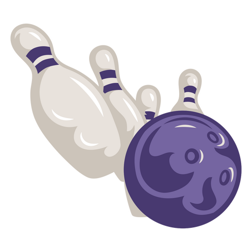 Bowling illustration spare pins PNG Design