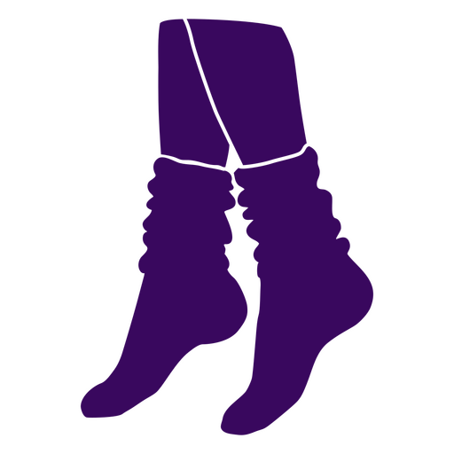 Slouch socks silhouette PNG Design