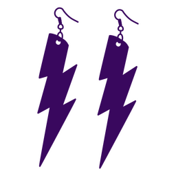 Ohrringe Silhouette Blitz PNG-Design