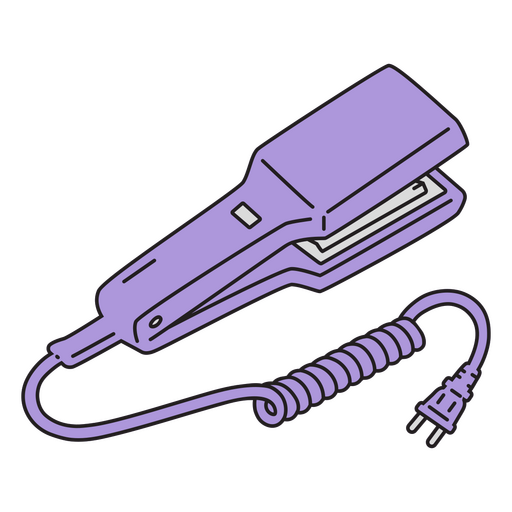 Traço de cor de alisador de cabelo anos 80 Desenho PNG