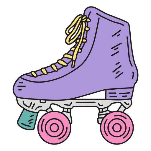 Trazo de color skate años 80 Diseño PNG