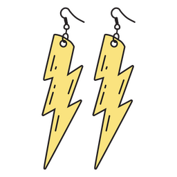 Ohrringe Farbschlag 80er Blitz PNG-Design