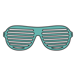 Curso de cor de óculos de obturador 80s Desenho PNG
