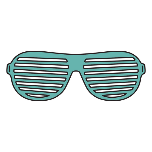 Gafas obturadoras color trazo 80s Diseño PNG
