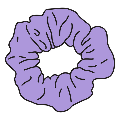 Scrunchie Farbstrich 80er Jahre PNG-Design