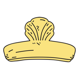 Haarspange Farbstrich 80er PNG-Design