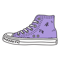 Lila Turnschuhe Farbstrich 80er Jahre PNG-Design