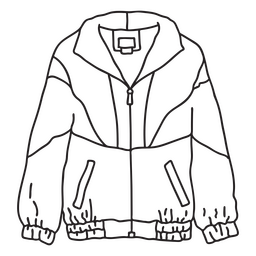 Jacket stroke 80s PNG Design