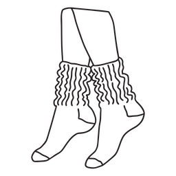 Slouch-Socken machen 80er-Jahre PNG-Design