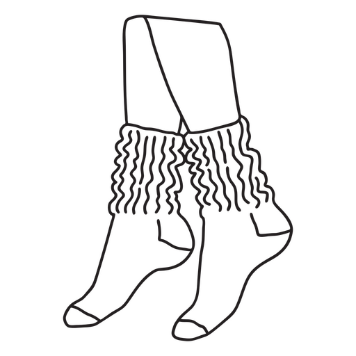 Slouch-Socken machen 80er-Jahre PNG-Design
