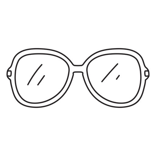 Curso de óculos anos 80 Desenho PNG
