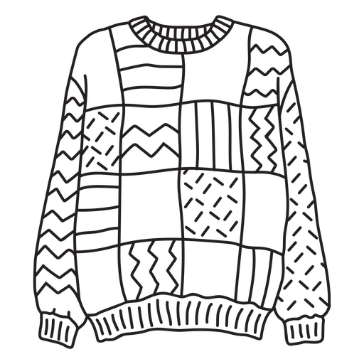 Sweater stroke 80s PNG Design