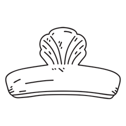 Hair clip stroke 80s PNG Design