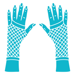 Fishnet gloves cut out 80s PNG Design Transparent PNG