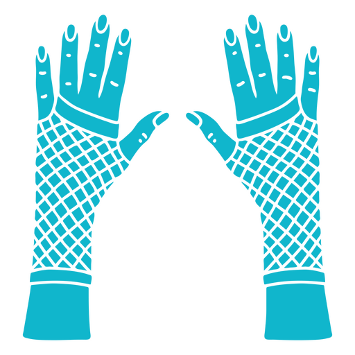 Fishnet gloves cut out 80s PNG Design
