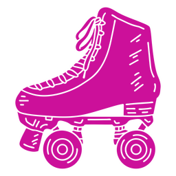 Skate recortado años 80 Diseño PNG