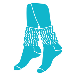 Slouch socks cut out 80s PNG Design Transparent PNG