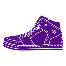 Sneakers cut out 80s Transparent PNG
