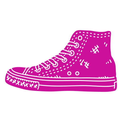Sneaker cut out 80s PNG Design