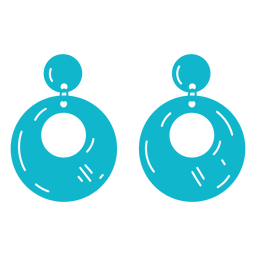 Ohrringe ausgeschnitten 80er PNG-Design
