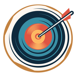 Archery target with one arrow PNG Design Transparent PNG