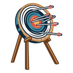 Archery target with many arrows PNG Design Transparent PNG